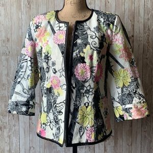 𝅺carole Little multi colored Embroidered Jacket